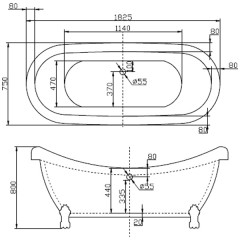 Ванна акриловая BelBagno BB05