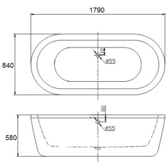 Ванна акриловая BelBagno BB12-1785