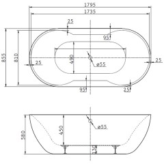 Ванна акриловая BelBagno BB28