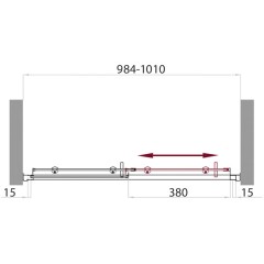 Душевая дверь BelBagno Uno UNO-BF-1-100-C-Cr