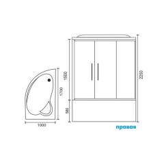 Душевая кабина Royal Bath RB170ALP-C-CH R