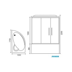 Душевая кабина Royal Bath RB170ALP-T-CH L