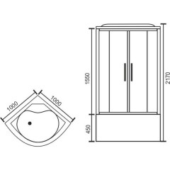 Душевая кабина Royal Bath RB100NRW-C-CH
