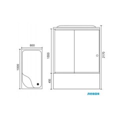 Душевая кабина Royal Bath RB8100BP2-T-CH L