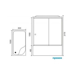 Душевая кабина Royal Bath RB8100BP2-T-CH R