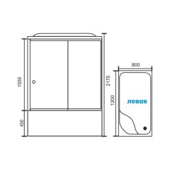 Душевая кабина Royal Bath RB8120BP2-T-CH L