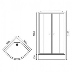 Душевая кабина Royal Bath RB90HK7-BT-CH