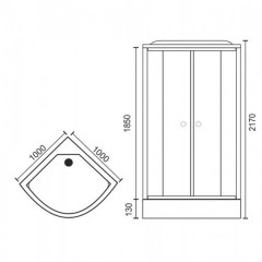 Душевая кабина Royal Bath RB100HK7-BT-CH