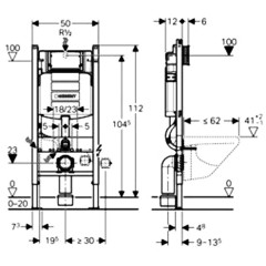 Инсталляция с унитазом Geberit Duofix iCon