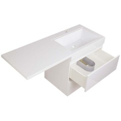 Тумба с раковиной Style Line ElFante Даллас 130 подвесной белый R