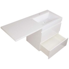 Тумба с раковиной Style Line ElFante Даллас 130 подвесной белый R