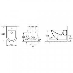 Биде подвесное Villeroy & Boch Subway 740000R1