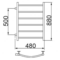 Полотенцесушитель водяной Ника ЛД/БП 80x40x50
