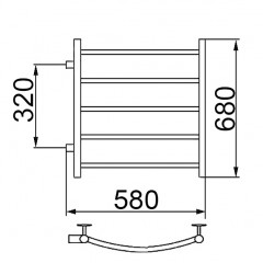 Полотенцесушитель водяной Ника ЛД/БП 60x50x32