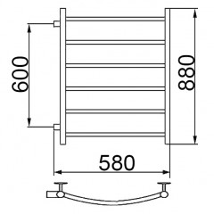 Полотенцесушитель водяной Ника ЛД/БП 80x50x60
