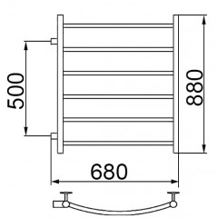 Полотенцесушитель водяной Ника ЛД/БП 80x60x50