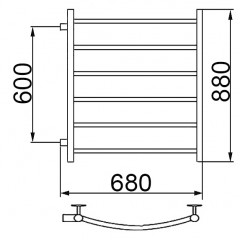 Полотенцесушитель водяной Ника ЛД/БП 80x60x60