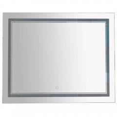 Зеркало Misty Неон 2 LED 100x80 сенсор на зеркале П-Нео10080-2ПРСНЗДВП