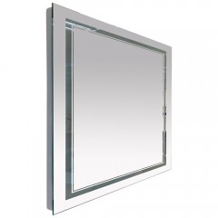 Зеркало Misty Неон 2 LED 120x80 клавишный выключатель П-Нео12080-2ПРКВДВП