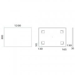 Зеркало Misty Неон 2 LED 120x80 сенсор на зеркале П-Нео12080-2ПРСНЗДВП