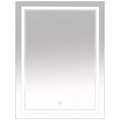 Зеркало Misty Неон 2 LED 60x80 сенсор на зеркале П-Нео060080-2ПРСНЗДВП
