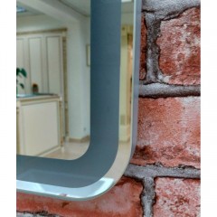 Зеркало Misty Неон 3 LED 80x80 сенсор на корпусе П-Нео080080-3ПРСНККУ