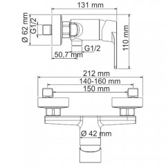 Смеситель для душа WasserKRAFT Dill 6102