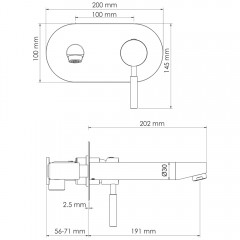 Смеситель для раковины встраиваемый WasserKRAFT Main 4130