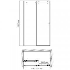 Душевая дверь WasserKRAFT Vils 56R05