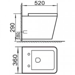 Унитаз подвесной Fubini FB002-2 Diamond
