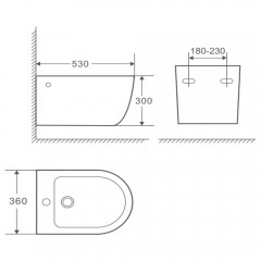 Биде подвесное Fubini FB001-B Victoria