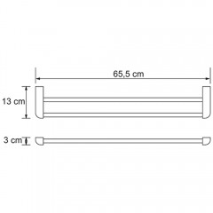 Полотенцедержатель двойной WasserKRAFT Kammel White K-8340WHITE