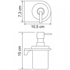 Дозатор жидкого мыла WasserKRAFT Kammel White K-8399WHITE