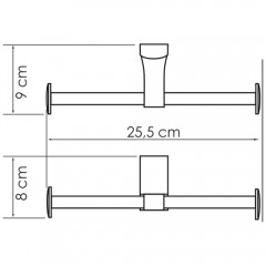 Бумагодержатель двойной WasserKRAFT Leine K-5096D