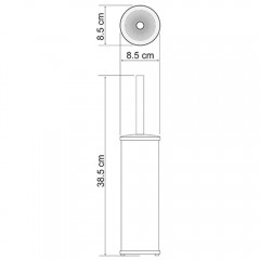 Ёршик для унитаза напольный WasserKRAFT K-1027WHITE