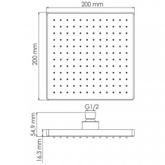 Верхний душ WasserKRAFT A140