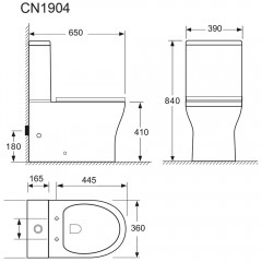 Унитаз Ceramica Nova Star CN1904 безободковый
