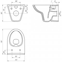 Унитаз подвесной Cersanit Parva Clean On