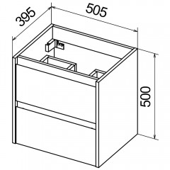 Тумба под раковину BelBagno Kraft 39-500 pino pasadena KRAFT-39-500/390-2C-SO-PP