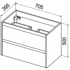 Тумба с раковиной BelBagno Kraft 39-700 pietra grigio