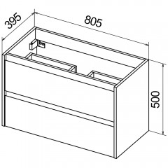 Тумба с раковиной BelBagno Kraft 39-800 pino pasadena