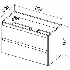 Тумба под раковину BelBagno Kraft 39-800 rovere tabacco KRAFT-39-800/390-2C-SO-RT
