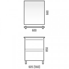 Зеркало с полкой Corozo Мирэль 60 SD-00000274