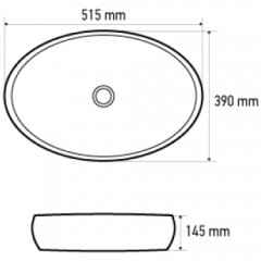 Раковина накладная SantiLine SL-1104MB