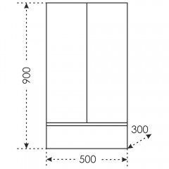 Шкаф подвесной СаНта Марс 50x90 700244