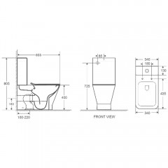 Унитаз WeltWasser Rotbach 001 MT-BG безободковый