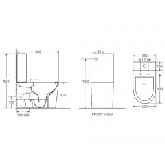 Унитаз WeltWasser Salzbach 001 MT-BL безободковый