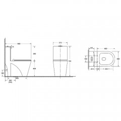 Унитаз WeltWasser Welzbach 001 GL-WT безободковый