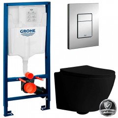 Инсталляция Grohe Rapid SL 38772001 + унитаз Grossman GR-4455BMS безободковый с сиденьем