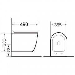 Инсталляция Grohe Rapid SL 38772001 + унитаз Grossman GR-4455BMS безободковый с сиденьем